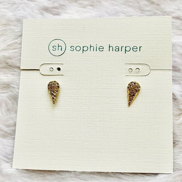 Sophie Harper  Adorable Ice Cream Cone  Earrings NEW - Picture 2 of 4